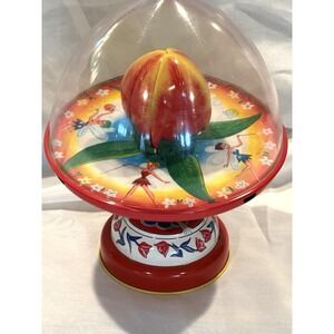 Vtg J Chein 1950's Magic Tulip Spinning Ballerina Inside Tin Litho Toy